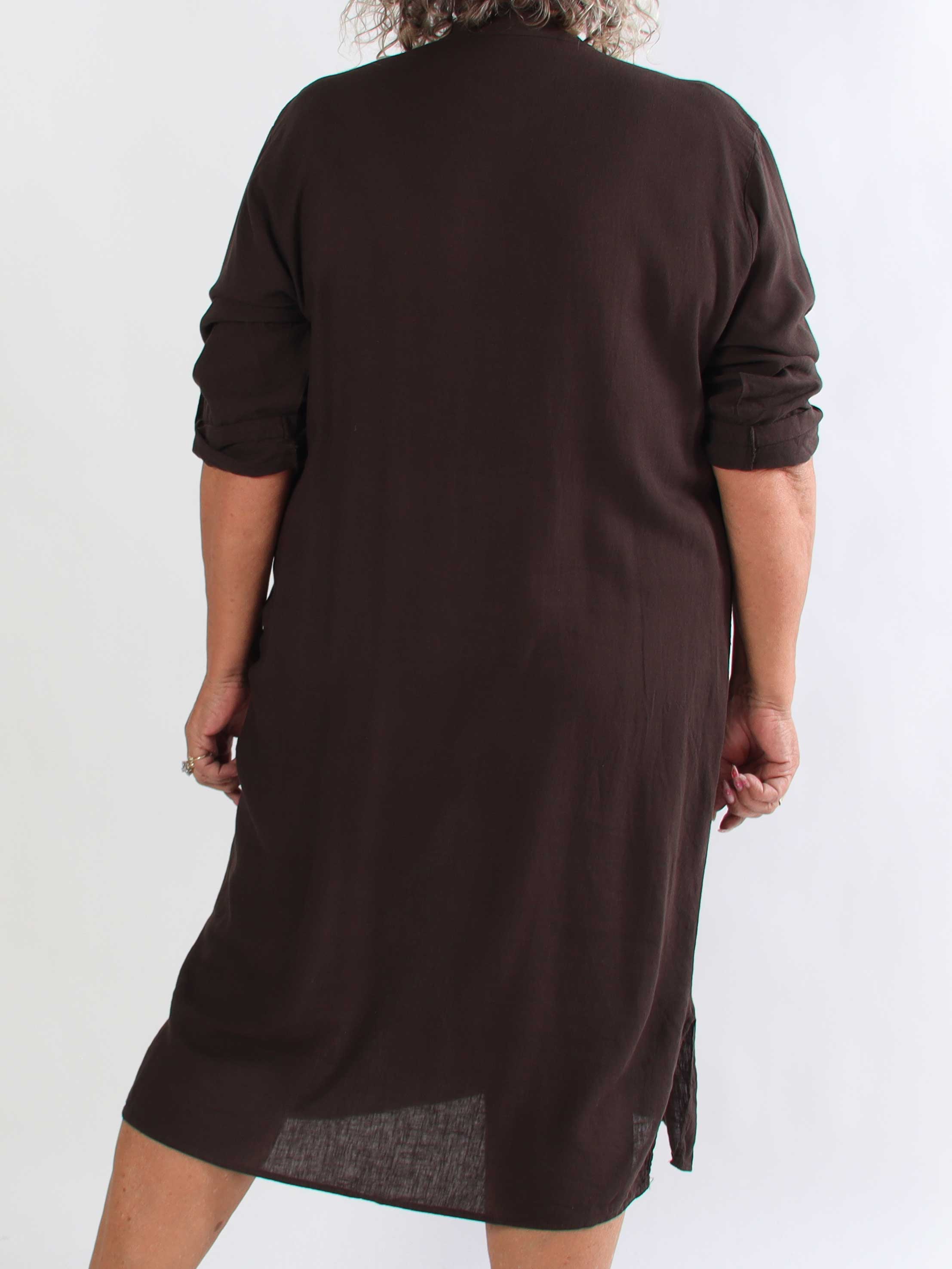 Dolly - Plus size tunikakjole i en hør- og viskoseblanding